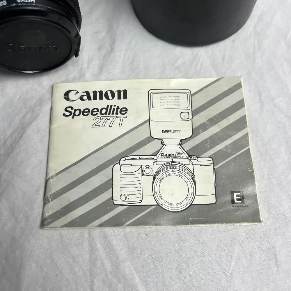 Canon T70 35mm Film SLR Camera w/3 lenses Tested Working*